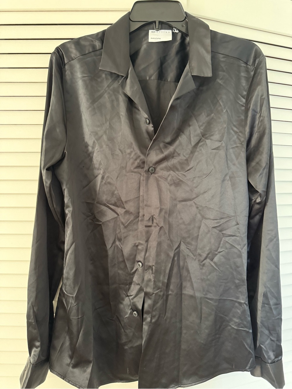 ASOS Black Satin-Look Shirt